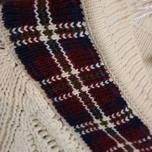 Vintage Preswick & Moore Sweater Mens Medium Tennis Cable Knit Grandpacore 90s - Picture 3 of 13